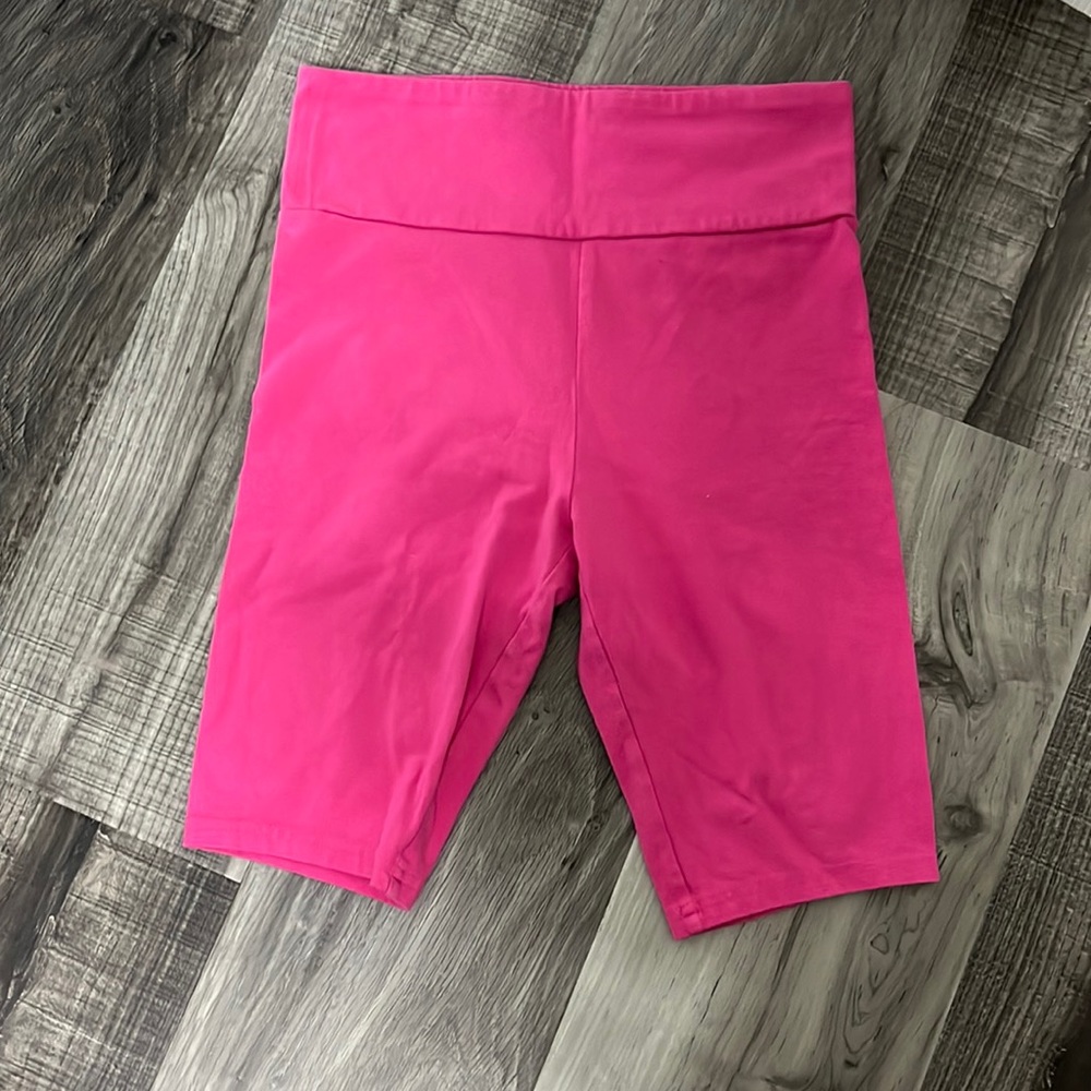 Hot pink bike shorts